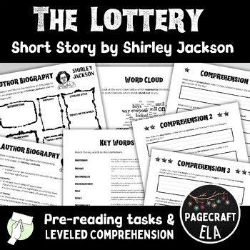 The Lottery by Shirley Jackson – Pre-Reading & Leveled Comprehension Activities