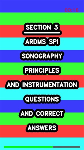 ARDMS SPI Sonography Principles and Instrumentation Questions and Correct Answers Latest