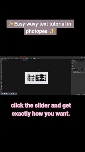 Quick tutorial on the easiest way to get the trendy wavy text using photopea