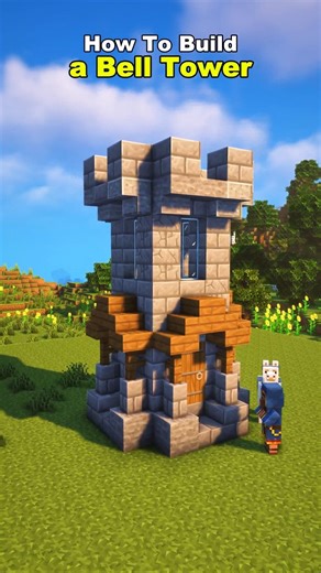 How to Build a Bell Tower in Minecraft 🗼#minecraft