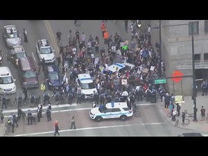 Protesters march in downtown Chicago after death of George Floyd