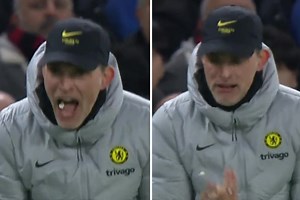 Watch Tuchel lose his chewing gum while screaming at Chelsea stars during win
