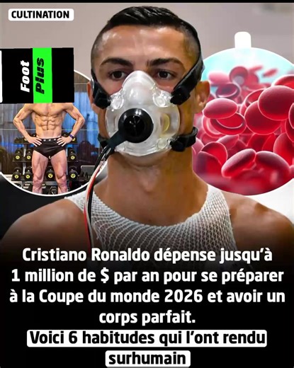Voici 6 Habitudes qui ont rendu Cristiano Ronaldo surhumain : 1- Une discipline et une consistance : Ronaldo ne compte pas sur la motivation du moment, mais sur une discipline de fer. Il suit la même structure jour après jour : lever tôt (vers 6 h), entraînements planifiés, repas à heures fixes, récupération. 2- Entraînement multiple et intelligent (3 à 5 sessions par jour) : -Cardio musculation le matin - Entraînement foot avec l’équipe - Séance spécifique (vitesse, explosivité, technique) - Na