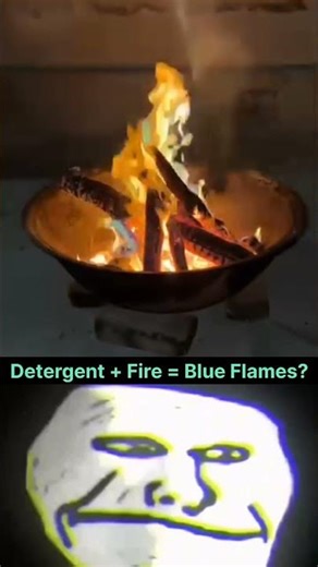 Amazing Science Experiment: Blue Fire with Detergent! 🔥 #shorts #ytshorts #chemistry #physics