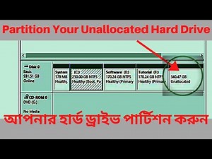 how to partition unallocated hard drive on windows 10/8/7
