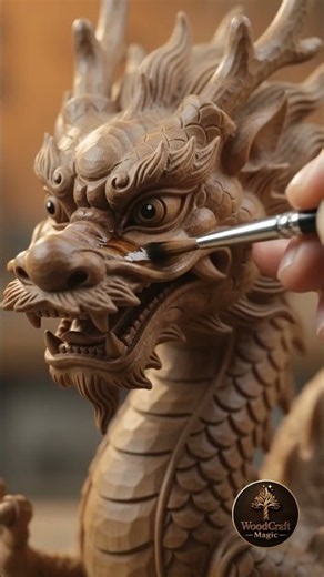 Amazing Wooden Chinese Dragon Carving 🤯 Handcrafted Masterpiece