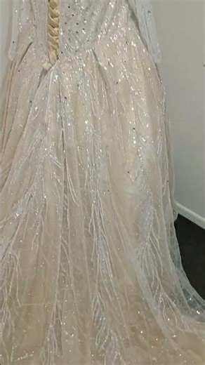 Order 549 Video 8 Gold Crystal Hand Beaded Wedding Dress