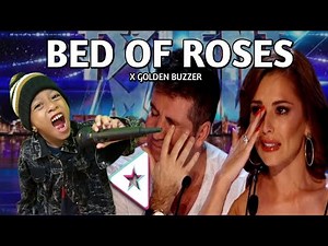 This kid made the judges cry with his Golden Voice singing of Bed Of Roses || AGT2024