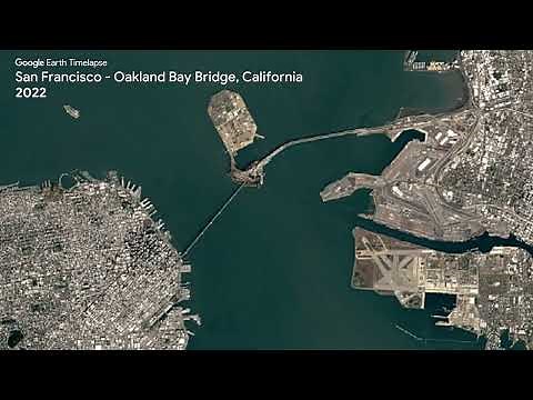 San Francisco - Oakland Bay Bridge, California - Earth Timelapse