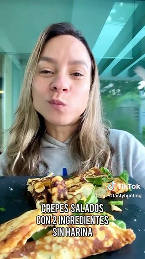 Crepes Salados Fácil con 2 Ingredientes en 10 Minutos