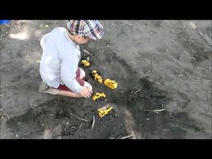 New Mighty Machines. Construction Site in the Park (Caterpillar Toys Part 3)