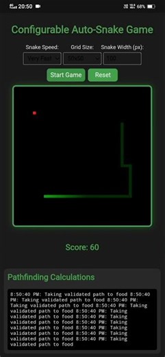 Configurable auto snack game comming soon on website #shorts #gamingworld