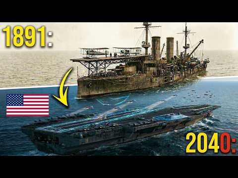 🇺🇸 US Aircraft Carrier Evolution (1891–2050) | From Wooden Decks to Nuclear Supercarrier!