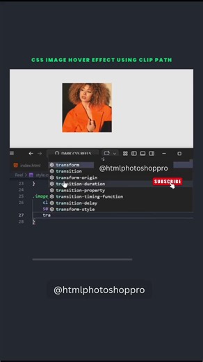 CSS Image Hover Effect using Clip path #coding #htmlcss #shorts #short #shortvideo #viral