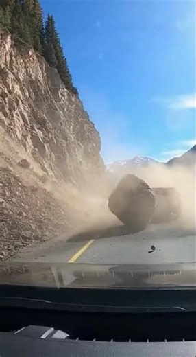 Massive Rockslide Crushes Highway