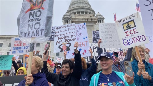 Live updates: 'No Kings Day' protests draw thousands to RI State House, India Point Park