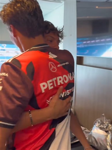 His Kimi 🥹 @Mercedes-AMG F1 #kimiantonelli #georgerussell #formula1 | kimi antonelli