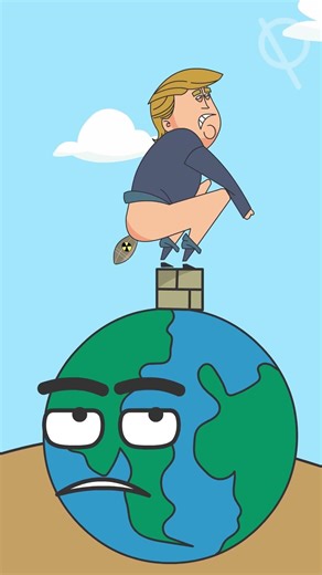 Trump Tries to Nuke the Earth 😂💣 | Funny Cartoon Animation #shorts