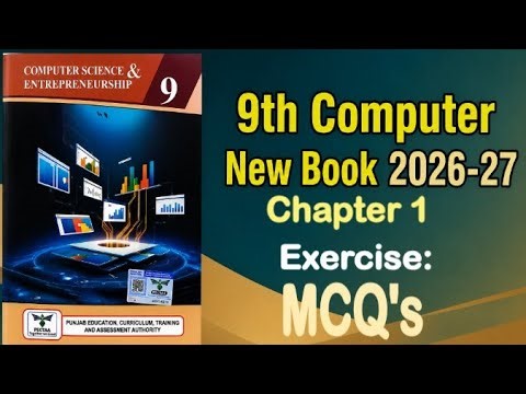 9th Class Computer New Book 2026 || Chapter 1,Exercise Solution || Punjab Board 9th new computer
