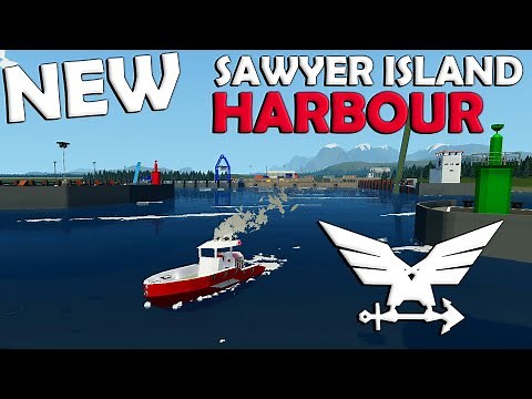 New North Harbour Area Mod! - Stormworks Gameplay - Damen Modular Pusher 1807