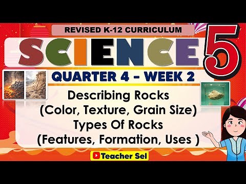 Science 5 Quarter 4 Week 2 Revised K-12 Describing Rocks (Color, Texture, Grain Size)Types Of Rocks