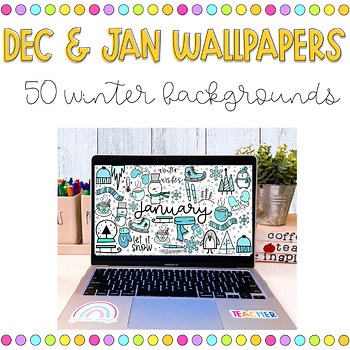 December & January Desktop Wallpaper & Backgrounds for Winter | Blue and White