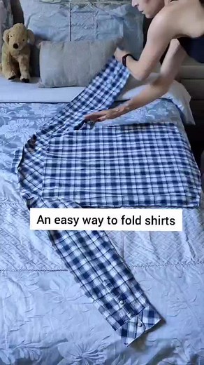 We hang out shirts as mentioned previously, this one is easy for those that fold them #shirt #dress #clothes #foldinghacks #hack #lifehack #fyp