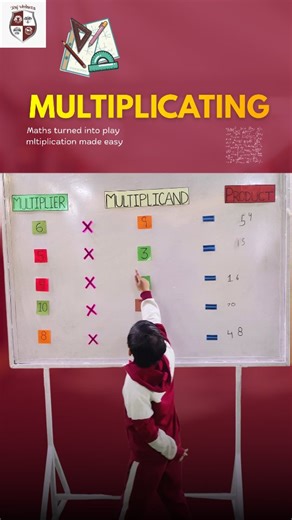 Raj Vedanta School on Instagram: "Making multiplication easy, engaging, and full of excitement! 🎉📚 #MultiplicationFun #SmartLearning #ActivityBasedLearning #MathMagic #FunWithNumbers #RajVedantaSchool #LearningMadeEasy #HandsOnLearning #SchoolLife"