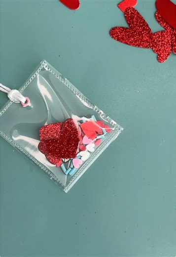 DIY Rectangular Shaker Tag for Valentine's Day Treats