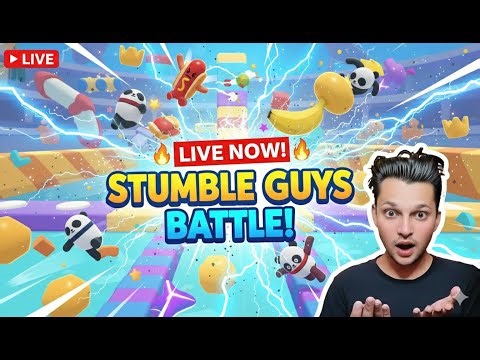 STUMBLE GUYS LIVE 🔴 | Aaj Jeetke Dikhaunga 😤 | Rank Push + Funny Moments 😂 | Road to 1K Subscribe
