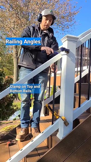Installing trex railings #decks #railings #angles | Go Build Stuff