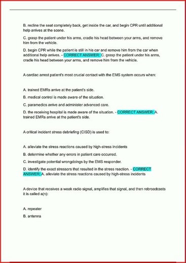 Emr Test 1 Chapters 17 Practice Questions Latest Update Actu video