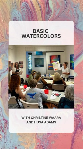 Viewpoints Gallery Maui on Instagram: "Viewpoints Gallery artists Christine Waara and Husa Adams taught a Basic Watercolors class Saturday, January 10. This class was geared towards the beginner artist who thinks they cannot draw. Using only a few colors, few lines on a piece of watercolor paper to get started, everyone was able to harness their creative spirit and will left with a masterpiece of their own. … LUMINOSITY Dec 14 - Jan 24 Curated by Dick Nelson, Teacher and Innovator in the World o