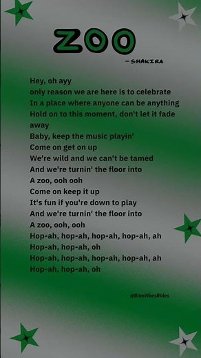 SHAKIRA - ZOO (Lyrics) #shakira #zoo #zootopia2 #lyrics #song
