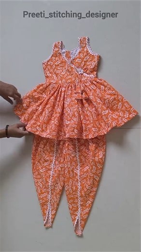 Angrakha dress for baby girl | dhoti salwar dress #angrakhakurti #babygirldress #diy #ytshorts #2026