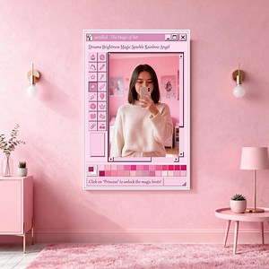 Pink Paint Mirror, Retro Paint Inspired Mirror, Handmade Pixel Mirror, Pink Pixel Paint Mirror, Paint Mirror, Pink Mirror, Aesthetic Decor - Etsy