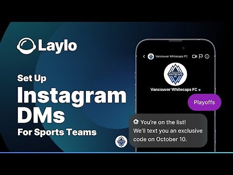 How to set up INSTAGRAM DMs (for Sports Teams) | Laylo Guides