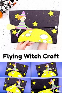 12K views · 41 reactions | FLYING WITCH CRAFT - Such a fun and easy craft for Halloween | Arty Crafty Kids | Facebook