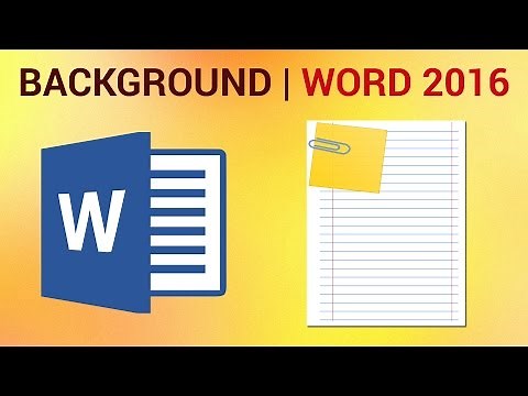 How to Apply a Page Background in Word 2016