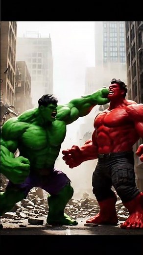 Green Hulk vs Red Hulk Final Strike | Knock Out in One Scene (AI Cinematic)
