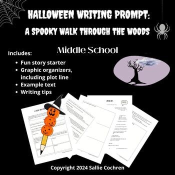 Halloween Writing Prompt: A Spooky Walk Through the Woods, 6th 7th 8th Grade