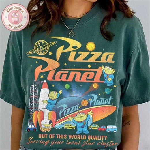 Vintage Pizza Planet Toy Story Shirt, Aliens Pizza Planet Tee, WDW Disneyland Toy Story Land Trip Shirt, Pizza Lover Tee, & Adult Shirts - Etsy