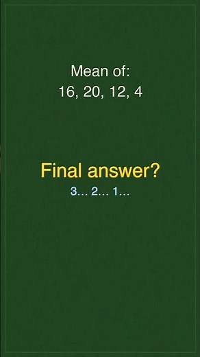 Think you know Mean (Average)? Let's find out 🎯