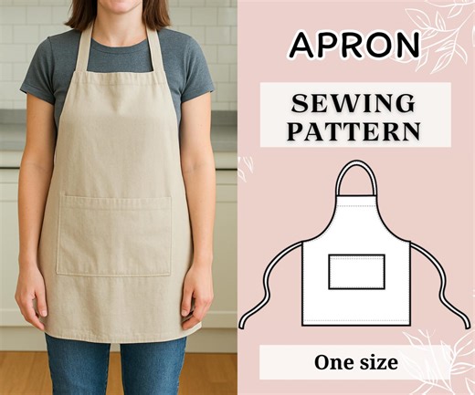 Apron Sewing Pattern: Easy Women's Design (PDF Pattern) - Etsy