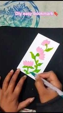 DIY easy bookmark🔖 idea /Lotus flowers book mark#trending#shorts#diy