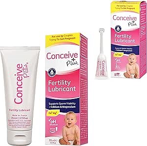 CONCEIVE PLUS Fertility Lubricant Couples Bundle, 2.5oz and 8 Pre-Filled Lubricant Applicators