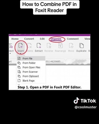 How to Combine PDF in Foxit Reader