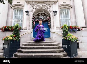 London UK 27 July 2021 Eve Ferret British actress, comedian, and singer-songwriter known for her work on British long standing soap opera Eastenders.  Ferret graduated from singing in a cabaret act called Biddie & Eve at the seminal 'Blitz' nightclub in the late 1970s to appearing alongside David Bowie in both his Grammy Award-winning video Jazzin for Blue Jean   and director Julian Temple, absolute Beginers  as Big Jill to starring in Hollywood , chosen by Gene Wilder  to appear alongside him a