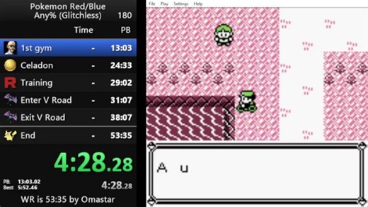 Pokemon Red Open World speedrun -- Gengar starter