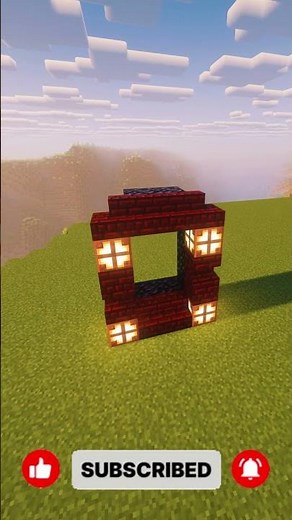 Decorating Nether Portal 🔥 | Minecraft Design #adiaava #shorts #minecraft